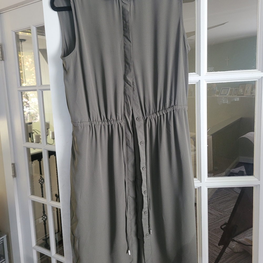 Mossimo Sleeveless olive green dress elastic waist
